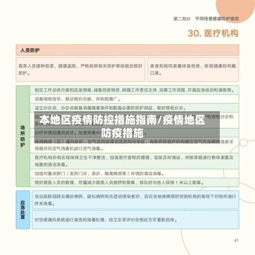 本地区疫情防控措施指南/疫情地区防疫措施-第1张图片